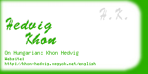 hedvig khon business card